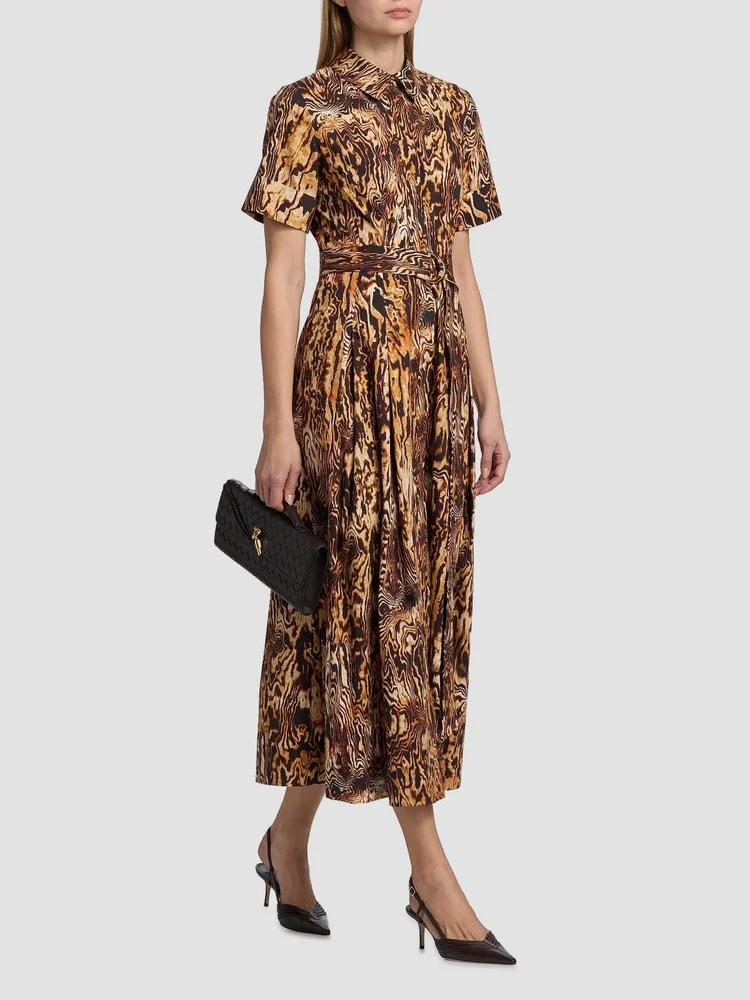 Leighton Printed Poplin Shirtdress