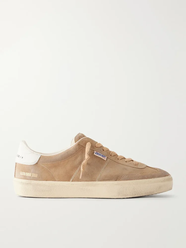 Soul Star Leather-Trimmed Suede Sneakers