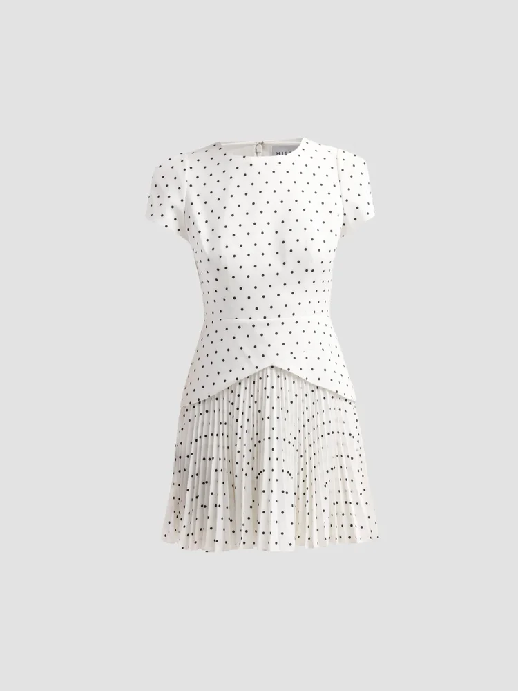 Haddy Polka Dot Layered Mini Dress