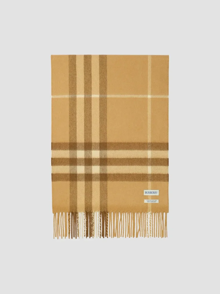 Check Cashmere Scarf