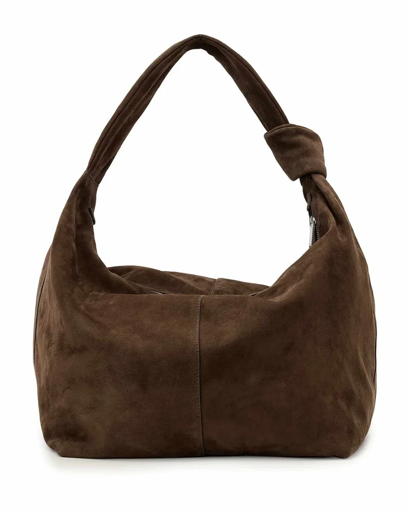Effie S Large Suede Shoulder Bag