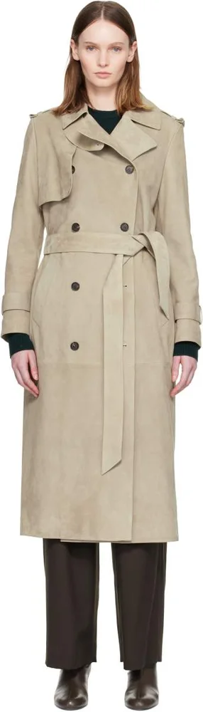 Taupe GAEL-SU Trench Coat