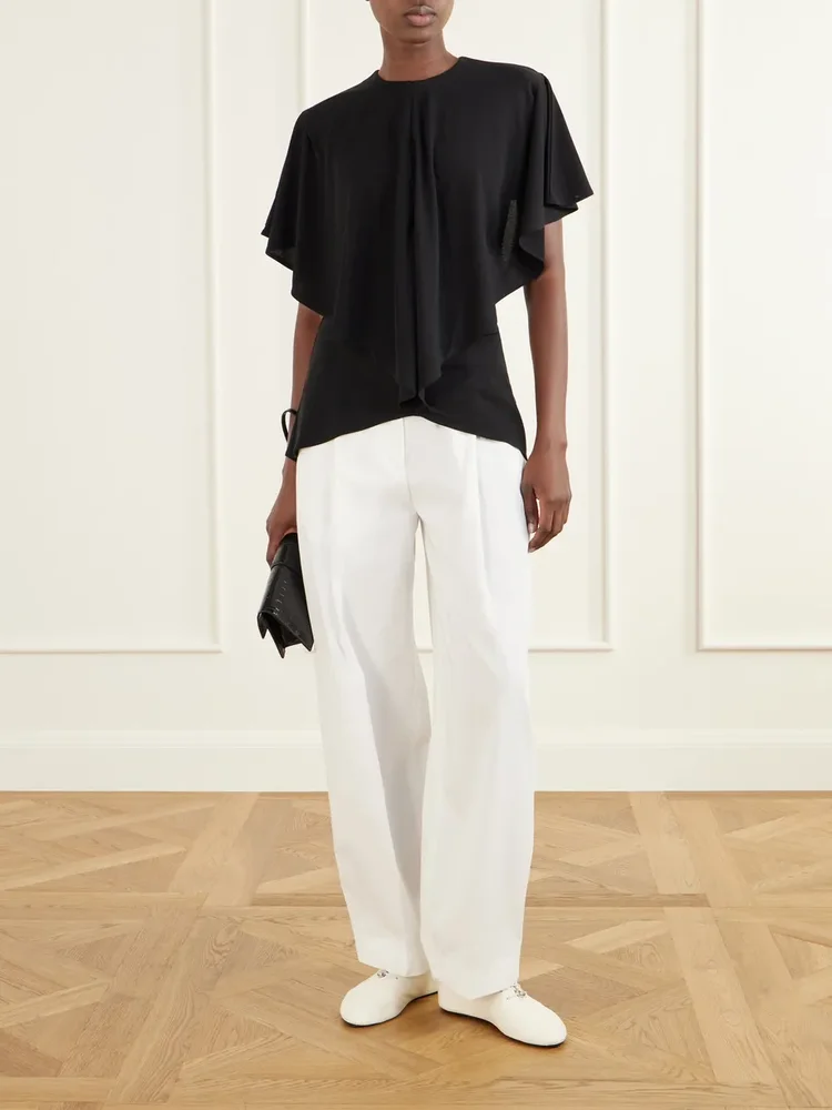 Le Haut Pisco draped crepe blouse