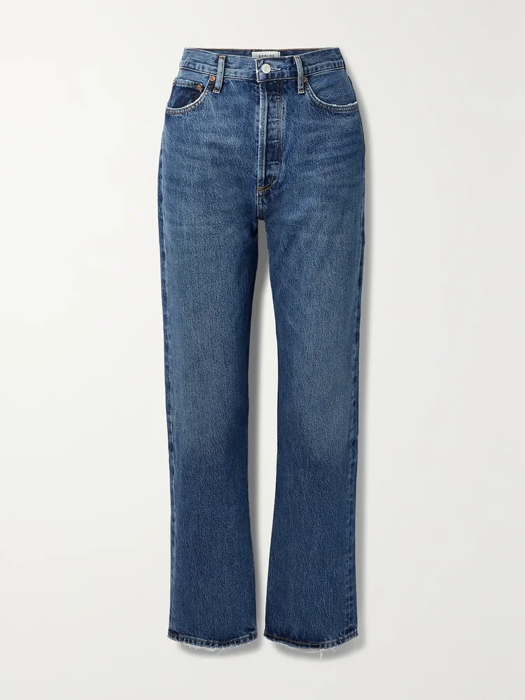 Plus Net Sustain 90s Pinch Waist High Rise Straight Leg Organic Jeans