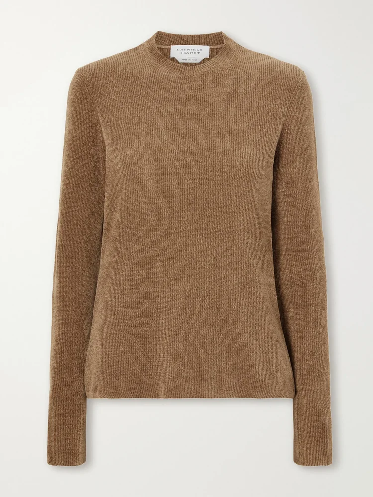Ribbed silk sweater