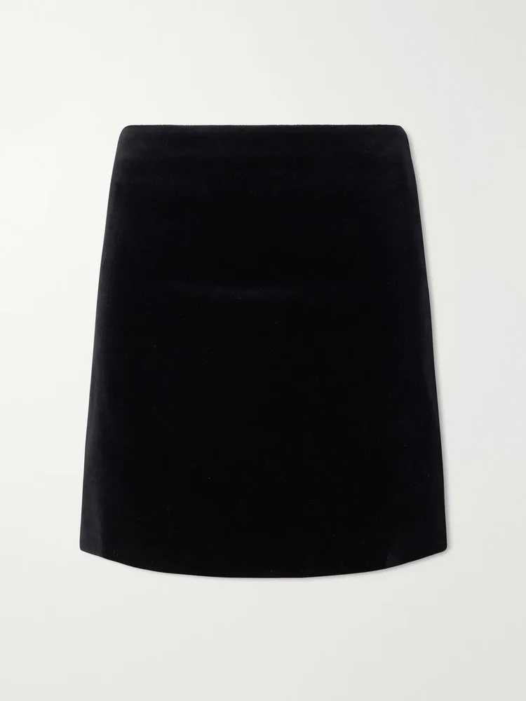 coci cotton velvet mini skirt