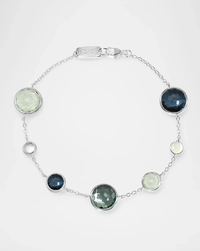 Sterling Silver Lollipop Bracelet, Multi Stone