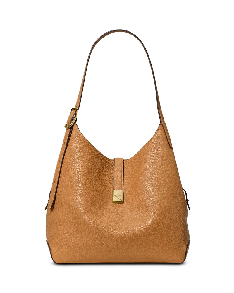 Deco Pebbled Leather Medium Shoulder Bag
