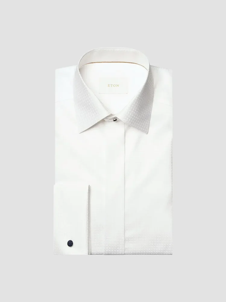 Geometric Brocade Formal Contemporary-Fit Shirt