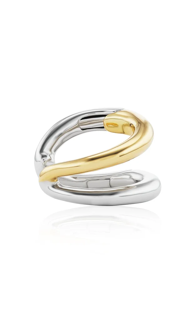 18K Yellow And White Gold Ear Cuff