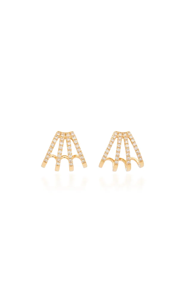 14K Gold Diamond Earrings