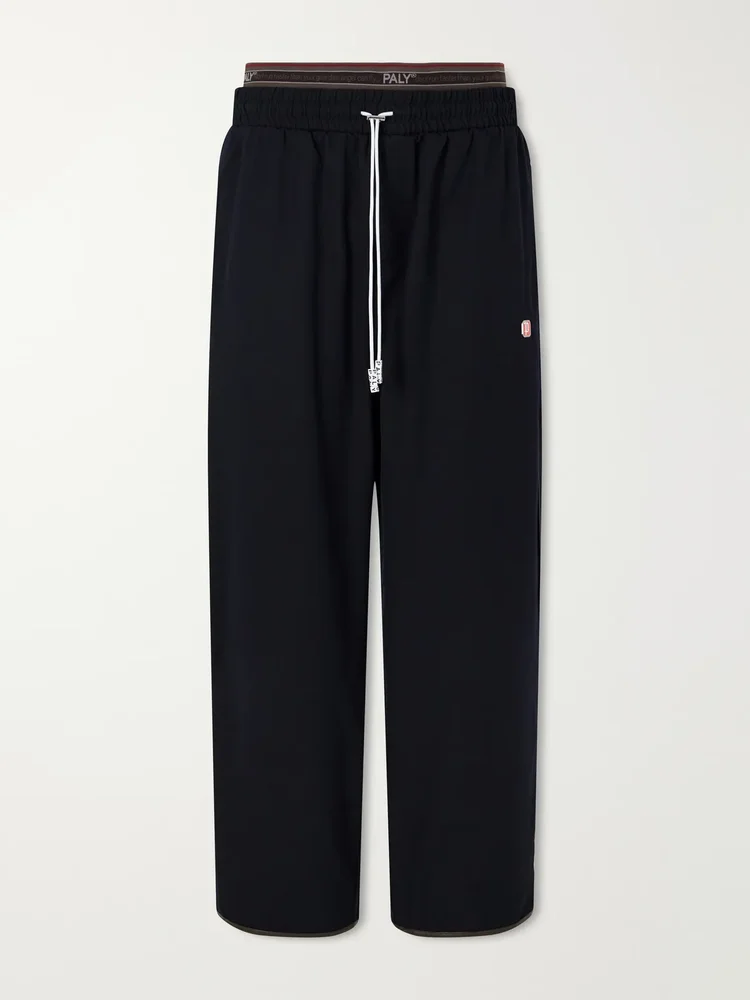 Wide-Leg Wool-Blend Sweatpants