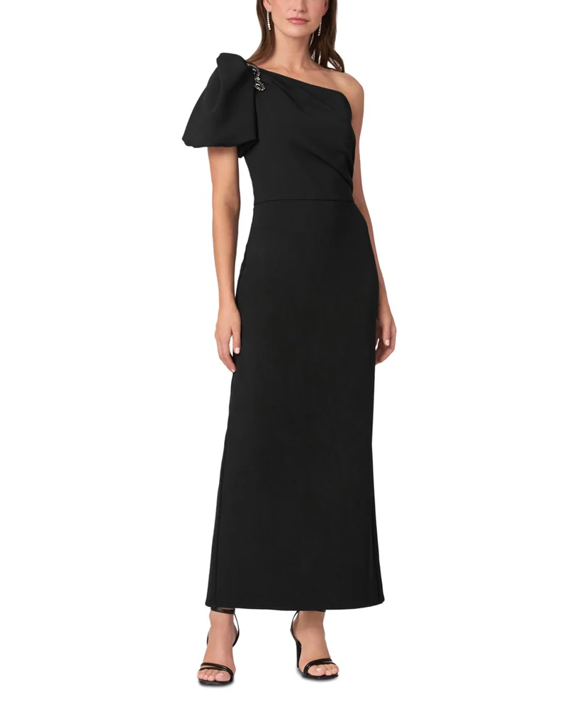 Perla Embellished One Shoulder Dress