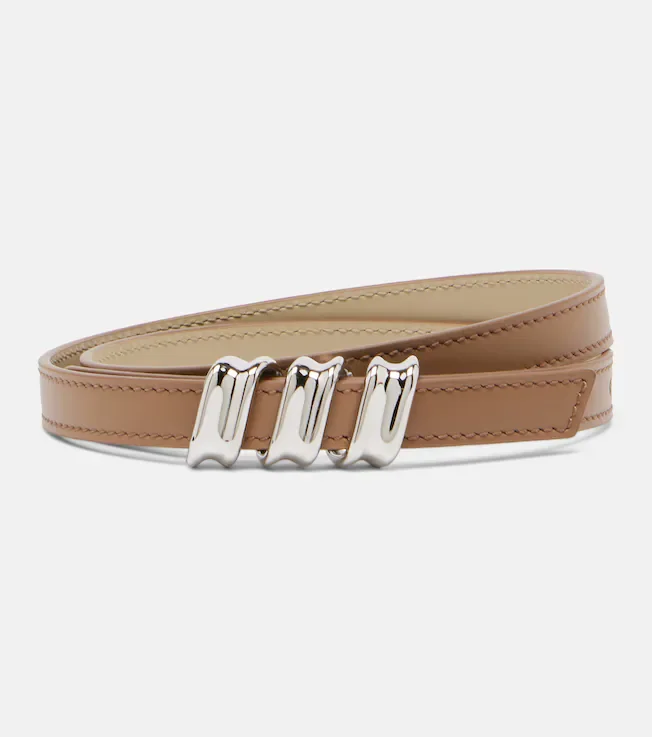 Coil leather belt