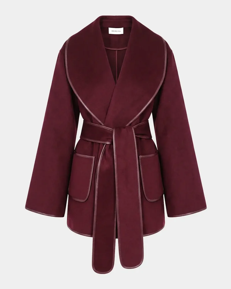 Dulcetta Wool-Blend Wrap Coat