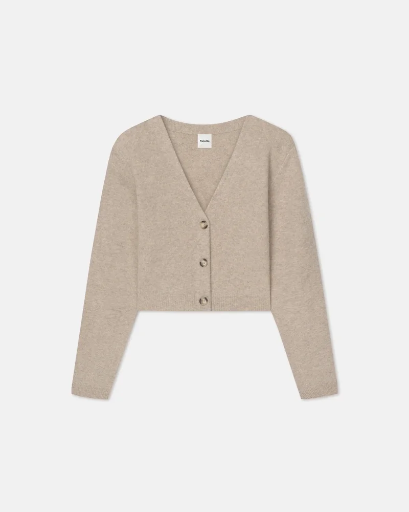 Raddix - Overwashed Merino Cardigan - Oatmeal