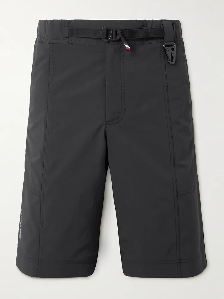 Day-Namic Straight-Leg Belted Logo-Appliquéd Shell Shorts