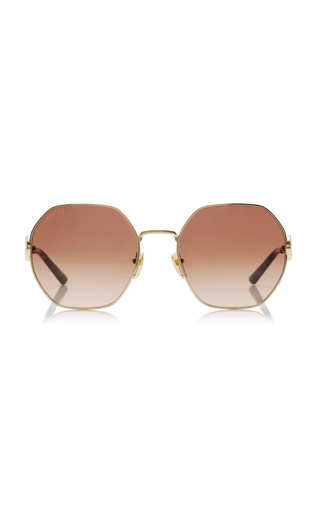 Round-Frame Metal Sunglasses