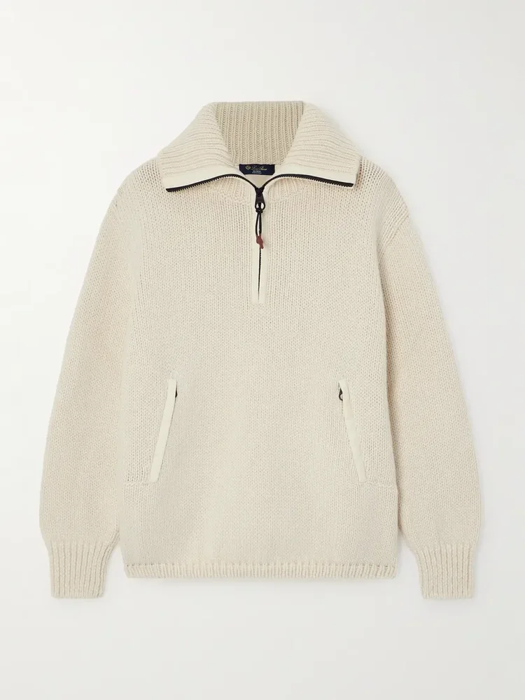 Alpe di Mera shell-trimmed cashmere sweater