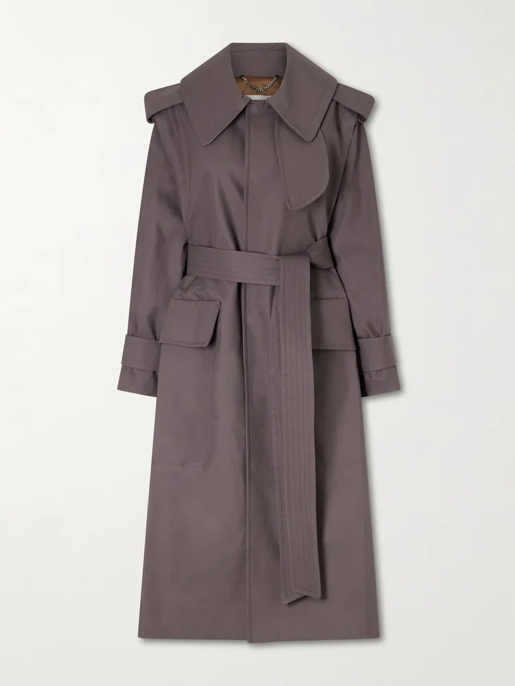 Philippa belted cotton trench coat