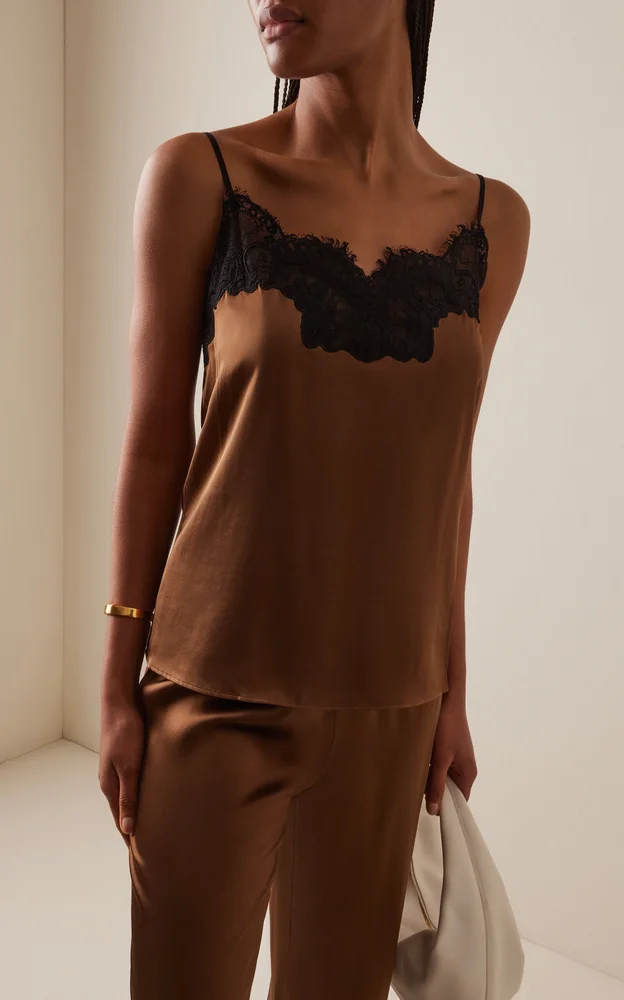 Lace Silk Satin Camisole