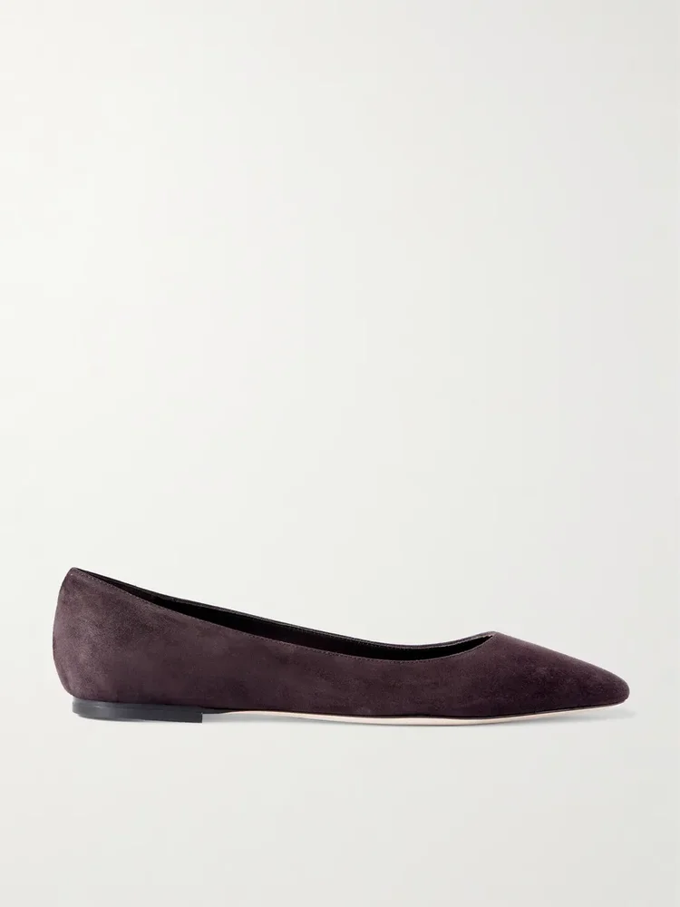 Romy suede point-toe flats