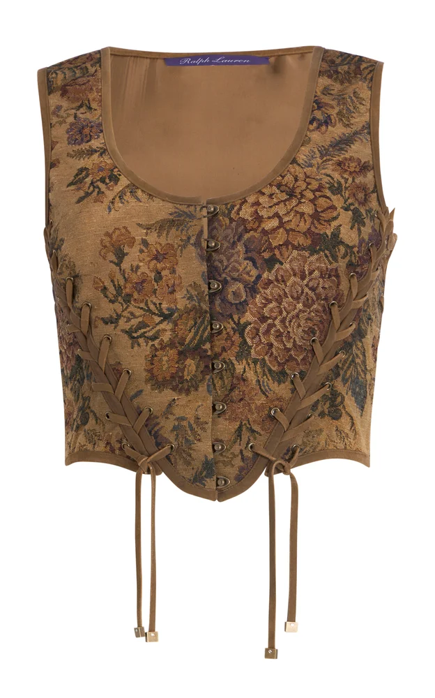 Thurlow Floral Tapestry Jacquard Corset Top