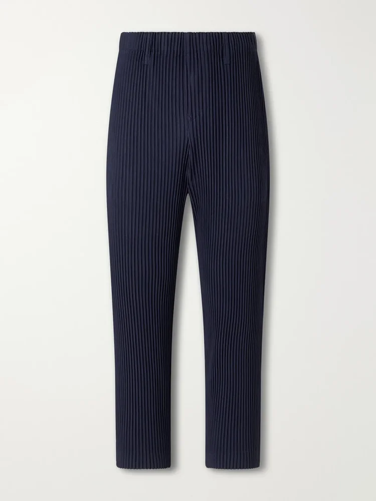 Pleated Tapered-Leg Trousers