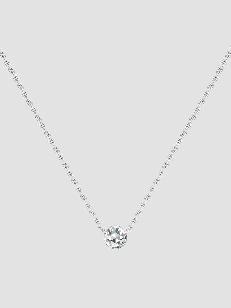 Bubble 18K White Gold & 1.23 TCW Lab-Grown Diamond Pendant Necklace