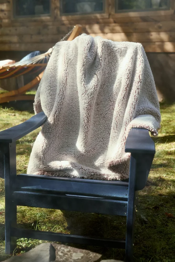Mae Cozy Marled Fleece Throw Blanket