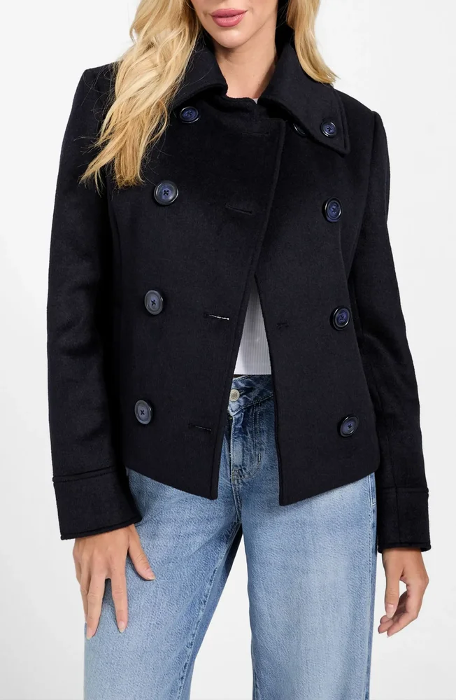 Melissa Crop Melton Peacoat