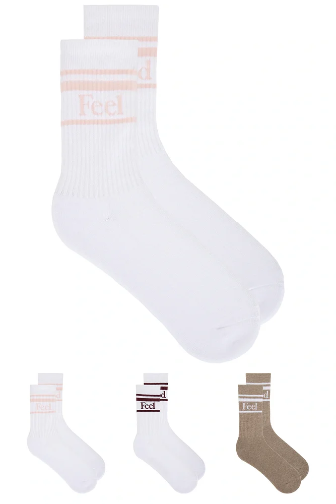 Feel Good Varsity 3-pack Sock