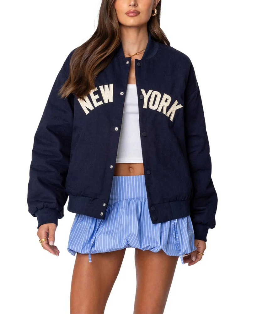 Big Apple Oversized Bomber Jacket
