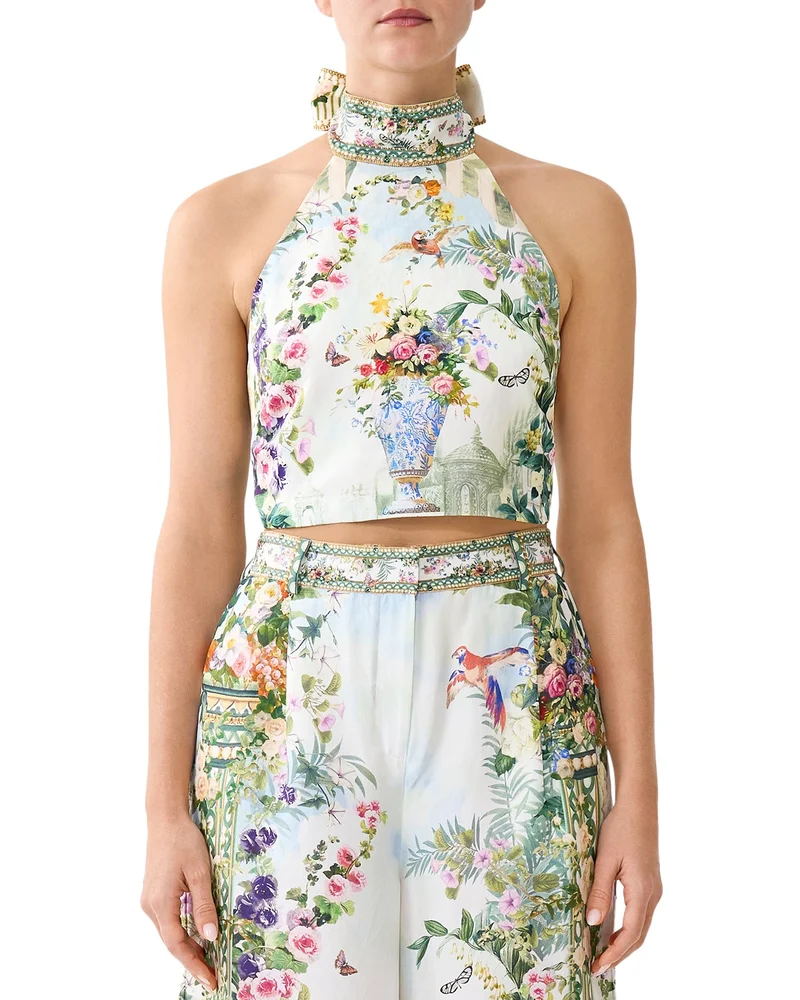 Cotton Halter Cropped Top