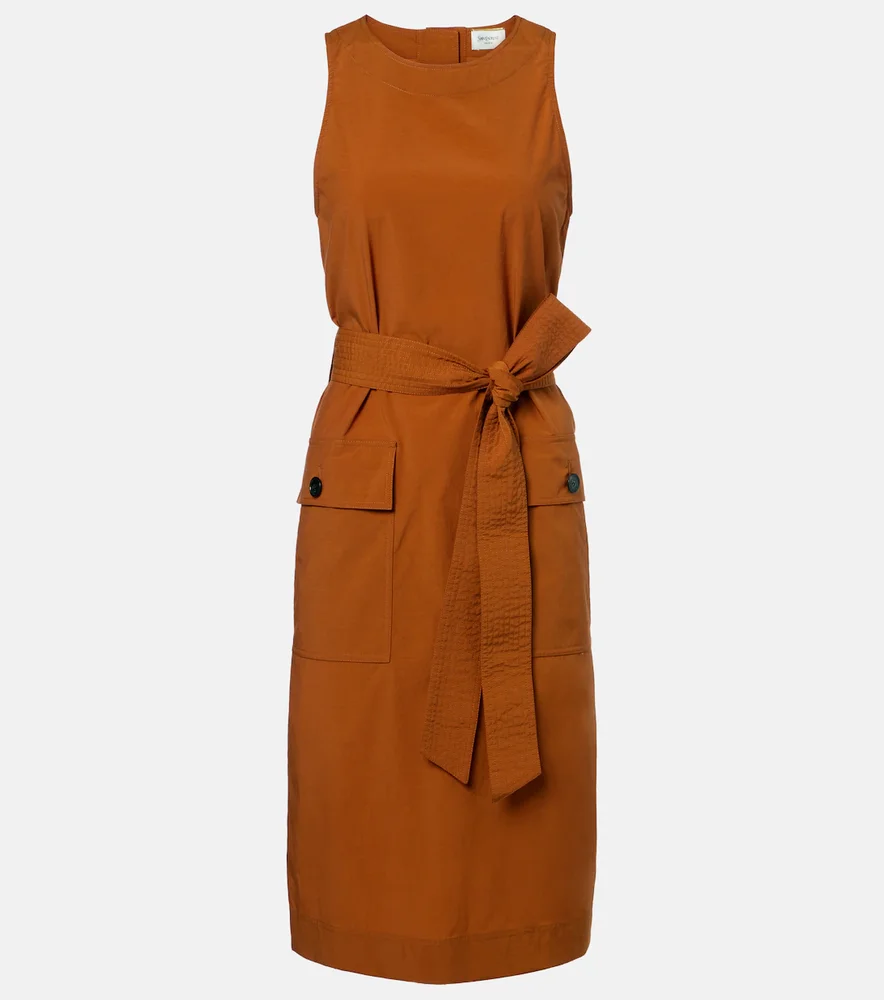 Belted midi dress