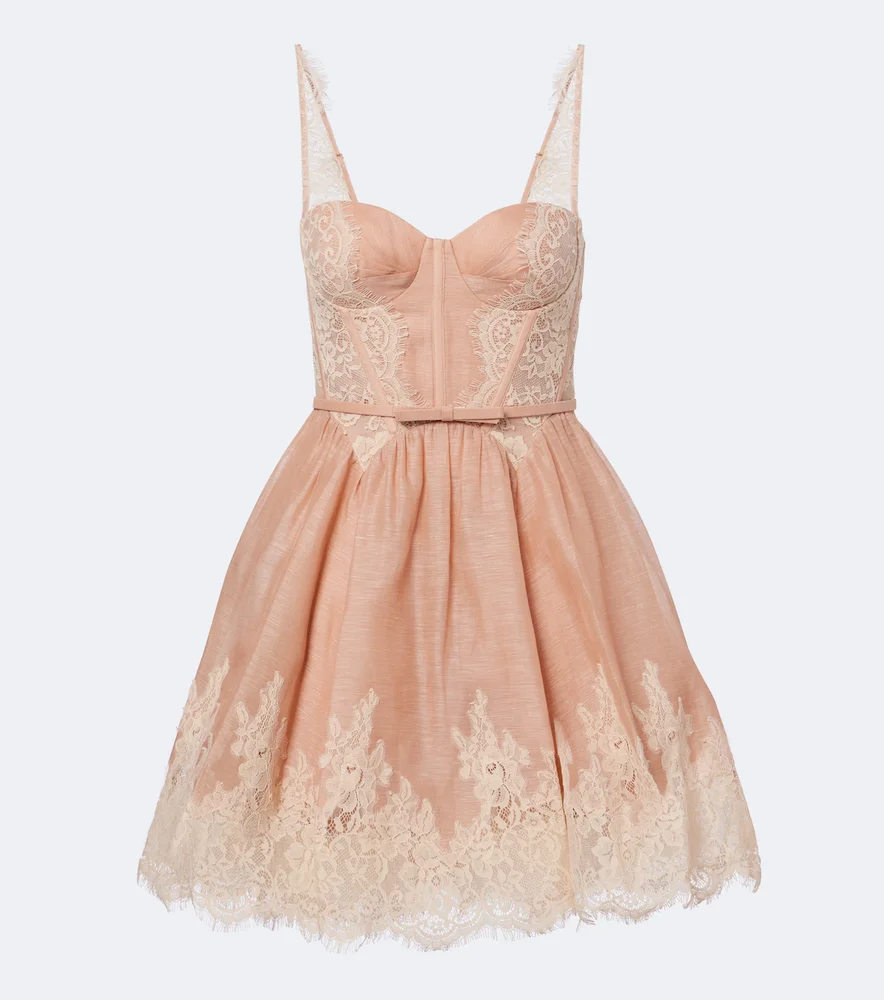 Valiant linen and silk corset dress