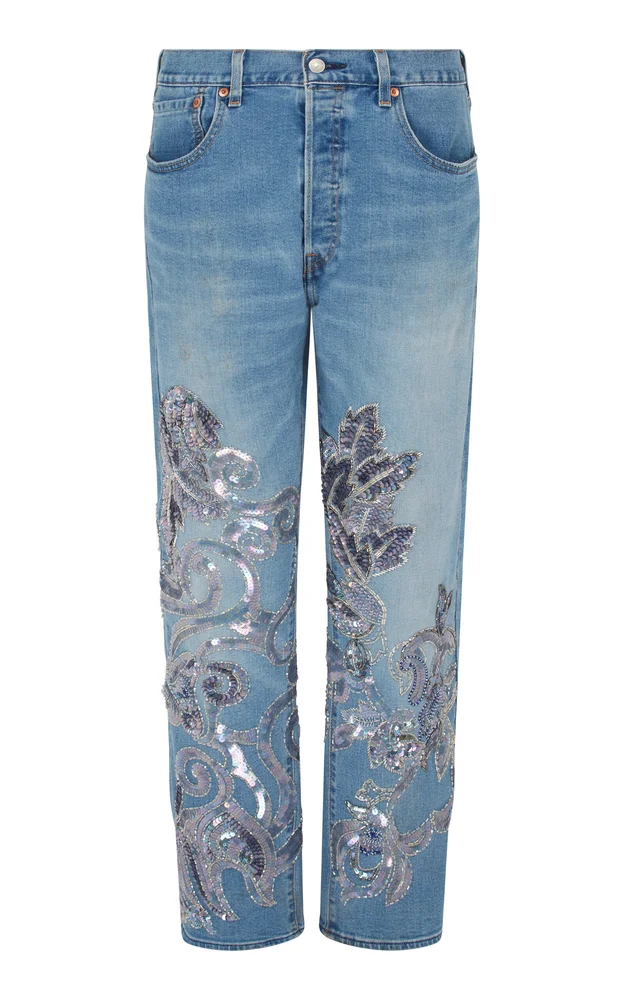 Sequined Vintage Jeans