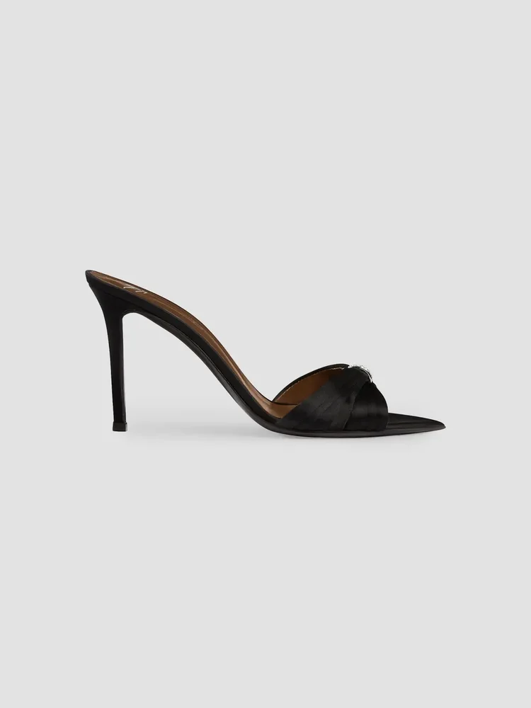 Intrigo 90MM Silk Stiletto Mules