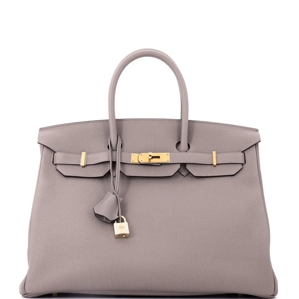 Togo Birkin 35 in Gris Asphalte