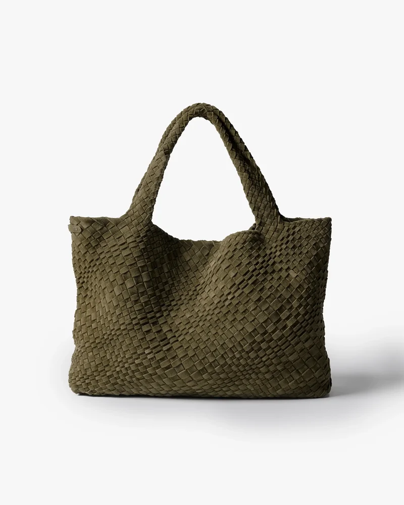 WILLET WOVEN SHOULDER BAG - Olive