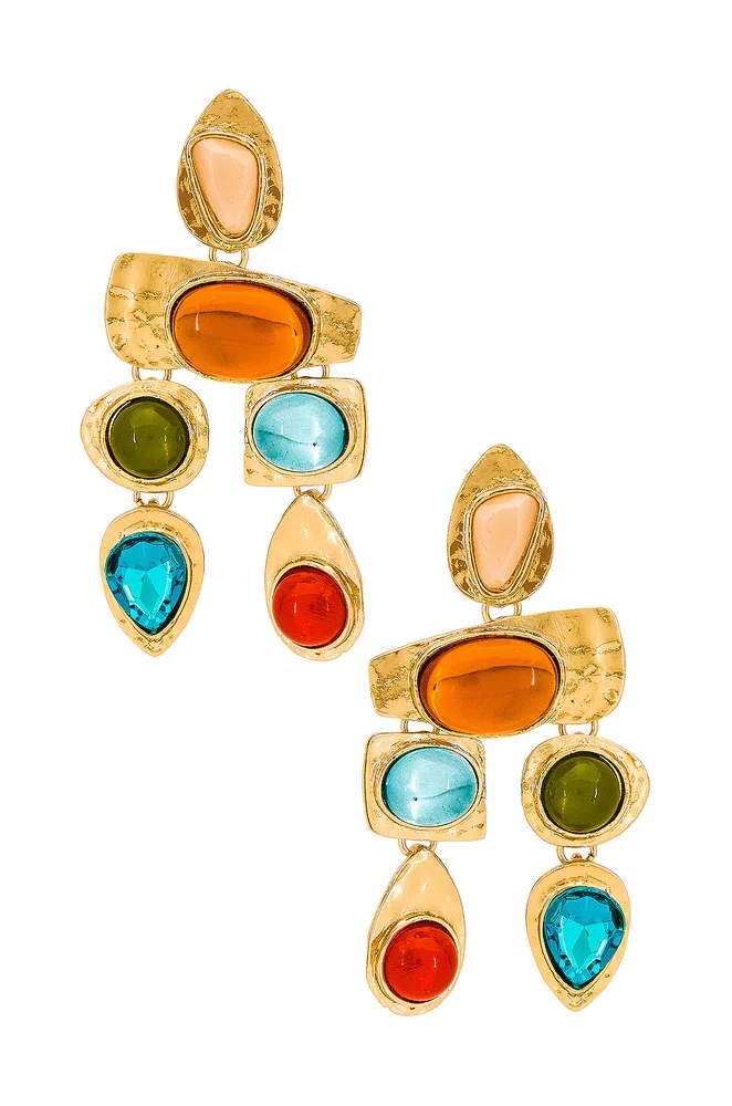 Multi Stone Earrings
