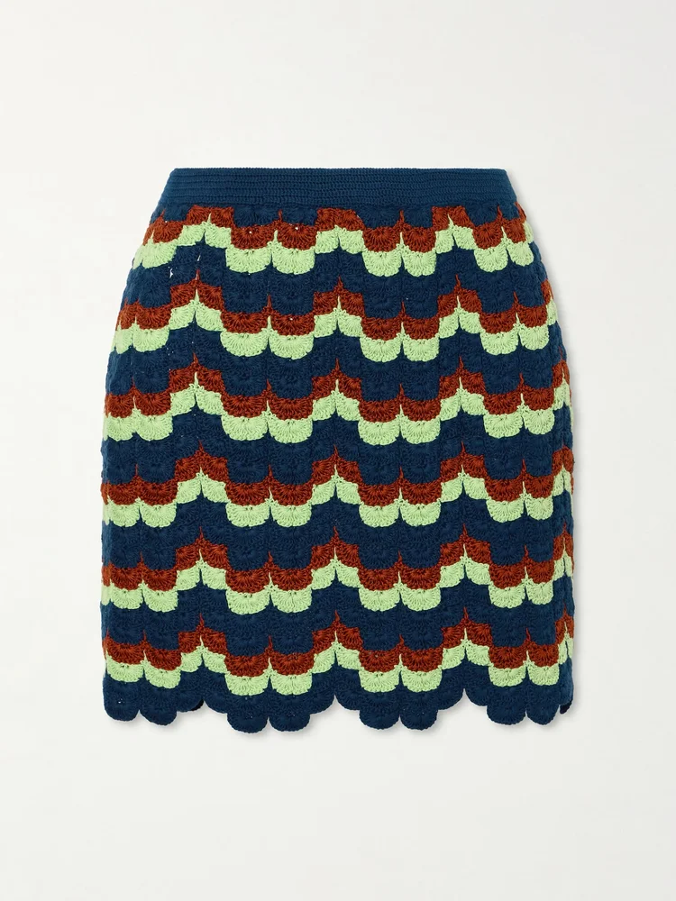 Alba crocheted cotton mini skirt