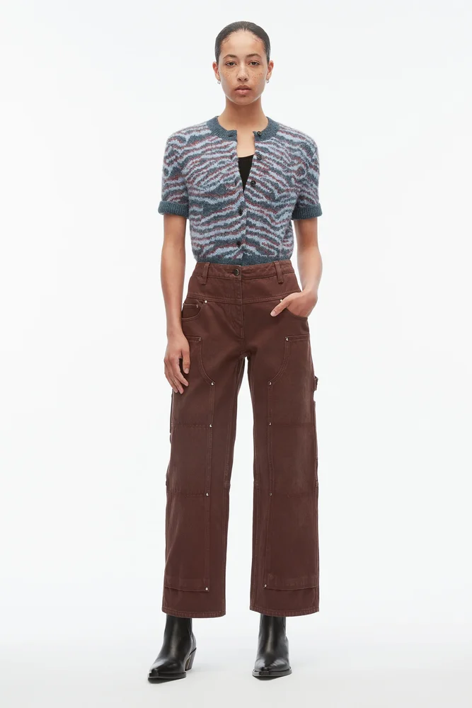 Denim Straight Leg Carpenter Pants