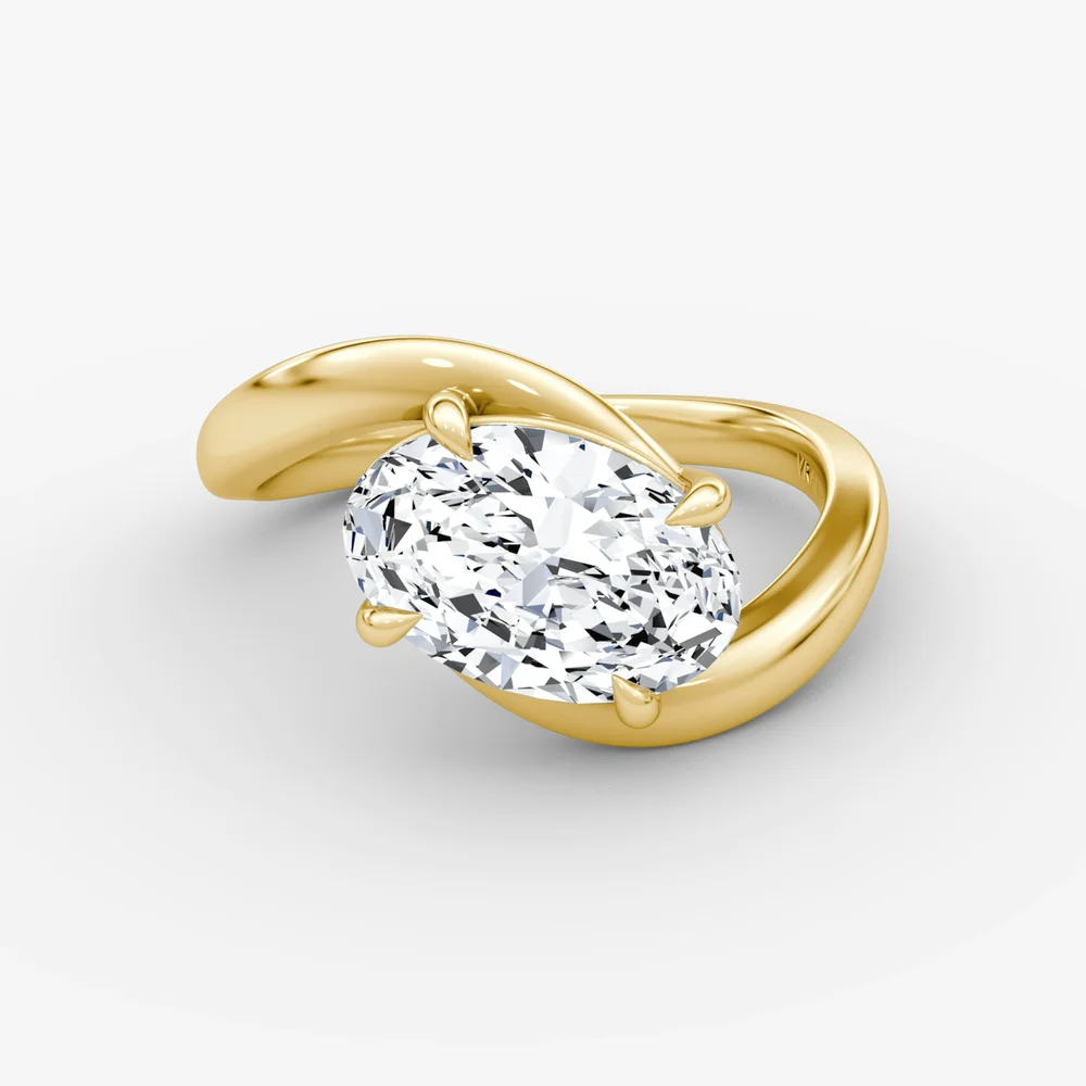 Wrapped Solitaire Ring, Oval