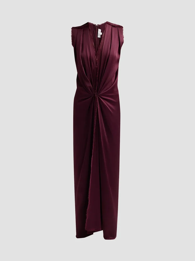 Draped Column Gown