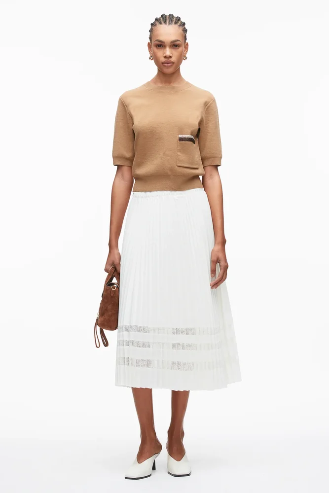 Beaded Embellishment Knit Top