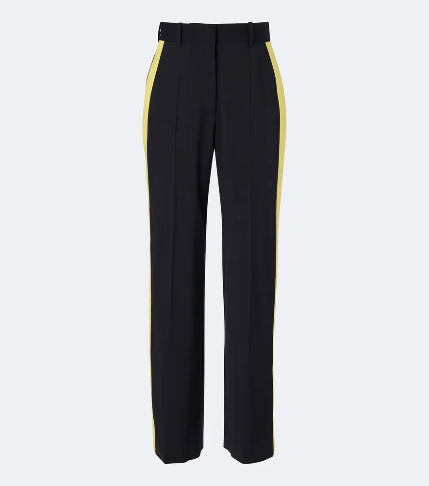 Striped straight pants
