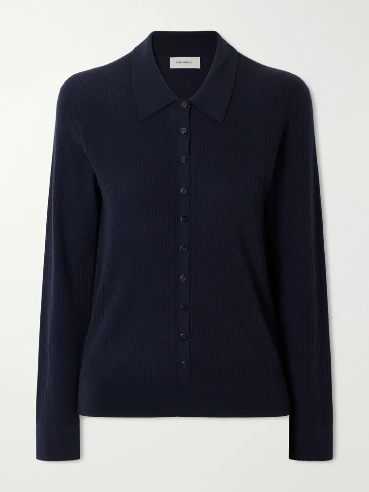 Agata ribbed cashmere cardigan