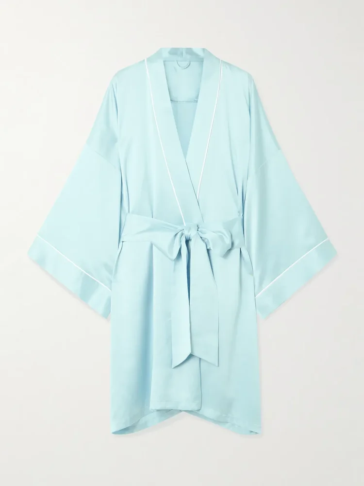 Mimi silk-satin robe