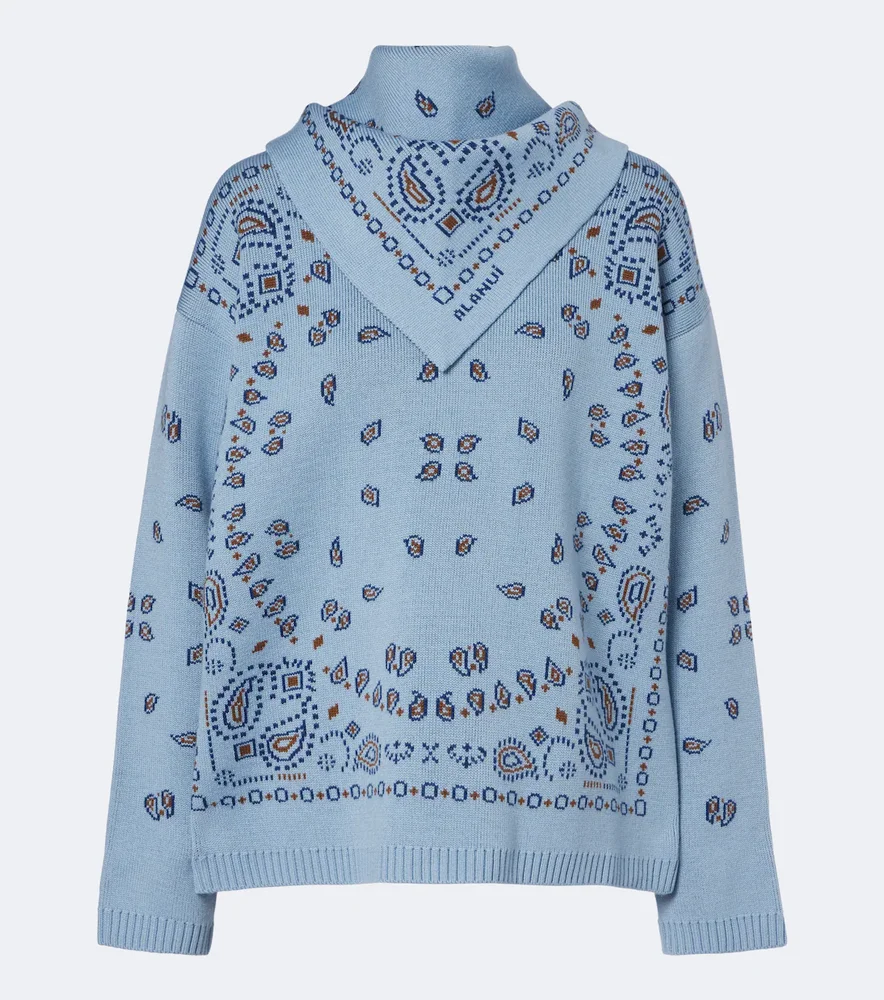 Bandana Jacquard Virgin Wool Sweater